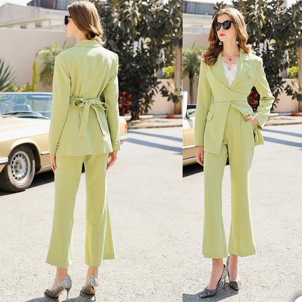 women's two piece pants elegant women blazer suit pocket lace up back designed jacket 2 pieces set loose streetwear office lady coat, White
women's two piece pants elegant women blazer suit pocket lace up back designed jacket 2 pieces set loose streetwear office lady coat, White