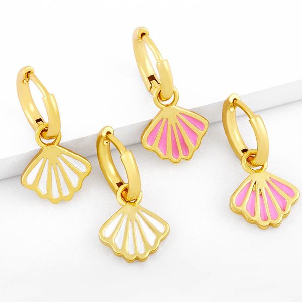 hoop & huggie flola copper small shell earrings for women gold white pink enamel drop wholesale jewelry gift ersx22, Golden;silver
hoop & huggie flola copper small shell earrings for women gold white pink enamel drop wholesale jewelry gift ersx22, Golden;silver