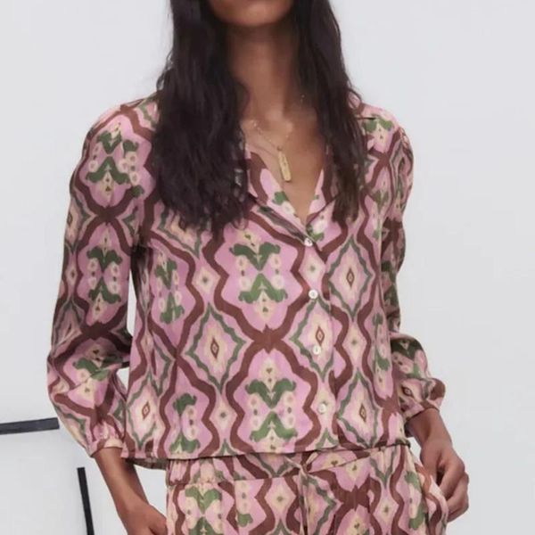 women's blouses & shirts 2021 summer vintage chic print shirt women loose casual lapel collar single-breasted long sleeve blouse ladies, White
women's blouses & shirts 2021 summer vintage chic print shirt women loose casual lapel collar single-breasted long sleeve blouse ladies, White