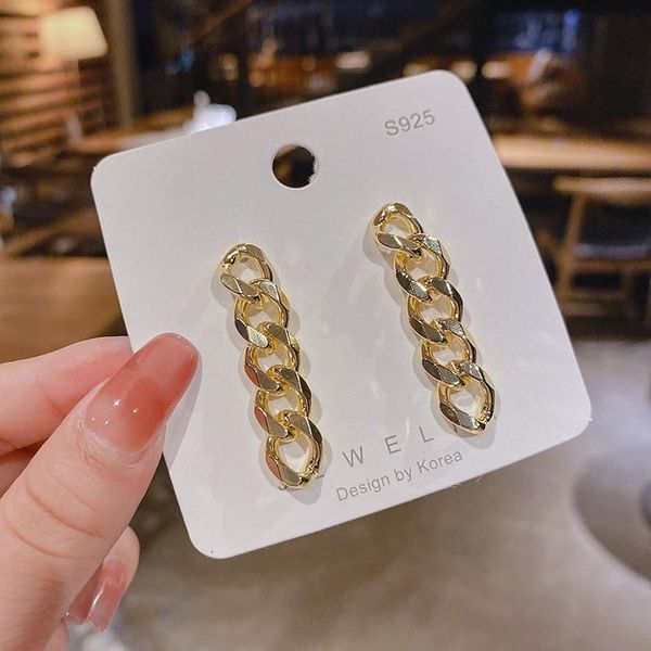 stud s925 silver needle european and american style metal texture string chain earrings personality exaggerated female ear jewelry, Golden;silver
stud s925 silver needle european and american style metal texture string chain earrings personality exaggerated female ear jewelry, Golden;silver