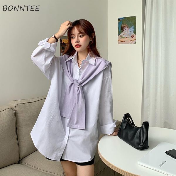 women's blouses & shirts women spring patchwork korean trendy clothing loose college bf all-match harajuku shirt long sleeve daily desi, White
women's blouses & shirts women spring patchwork korean trendy clothing loose college bf all-match harajuku shirt long sleeve daily desi, White