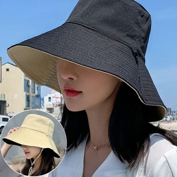 wide brim hats bucket hat solid color double-sided big sunscreen female summer outdoor uv protection mesh panama sun, Blue;gray
wide brim hats bucket hat solid color double-sided big sunscreen female summer outdoor uv protection mesh panama sun, Blue;gray