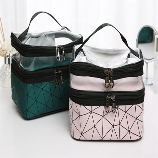creative double layer pvc transparent wash makeup home bathroom deskstorage bag cosmetic bags
creative double layer pvc transparent wash makeup home bathroom deskstorage bag cosmetic bags