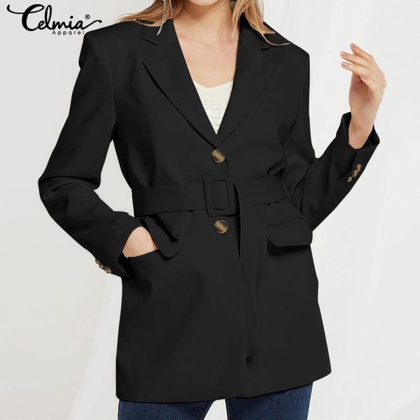 women's suits & blazers 2021 autumn fashion blazer women long sleeve jackets celmia winter coats casual ladies elegant business plus si, White;black
women's suits & blazers 2021 autumn fashion blazer women long sleeve jackets celmia winter coats casual ladies elegant business plus si, White;black