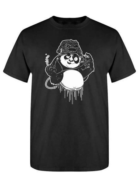 panda graffiti tee men's -image by shutterstock, White;black 
panda graffiti tee men's -image by shutterstock, White;black