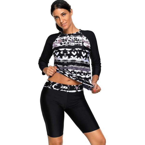 one-piece suits women swimsuit print tankini set with sports cropped pants fitness swimwear two-piece beachwear bathing diving s~xxl
one-piece suits women swimsuit print tankini set with sports cropped pants fitness swimwear two-piece beachwear bathing diving s~xxl