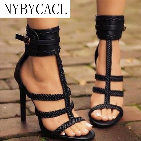 dress shoes summer sandals women black pu leather t-strap braided belt buckle stiletto high heeled lady
dress shoes summer sandals women black pu leather t-strap braided belt buckle stiletto high heeled lady