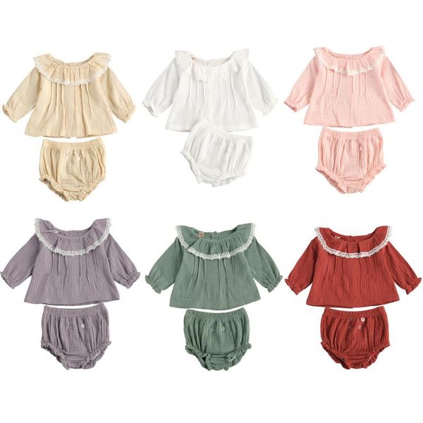 clothing sets sweet 0-24m infant baby girl cotton linen 2pcs spring flower lace ruffle collar long sleeve triangle shorts, White
clothing sets sweet 0-24m infant baby girl cotton linen 2pcs spring flower lace ruffle collar long sleeve triangle shorts, White