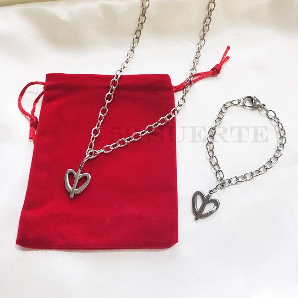 earrings & necklace one of 50 stainless steel bracelet game necklacelettering butterfly peach heart pendant women's jewelry set, Silver
earrings & necklace one of 50 stainless steel bracelet game necklacelettering butterfly peach heart pendant women's jewelry set, Silver