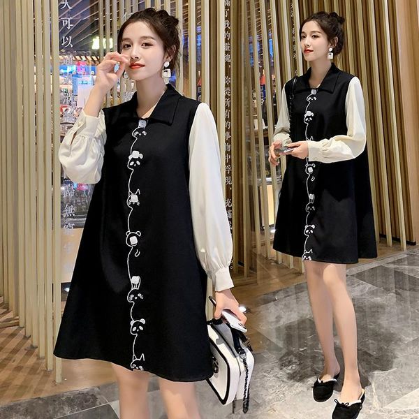 maternity dresses 6015# dress spring autumn long sleeve easy matching loose stylish a line for pregnant women mom, White
maternity dresses 6015# dress spring autumn long sleeve easy matching loose stylish a line for pregnant women mom, White