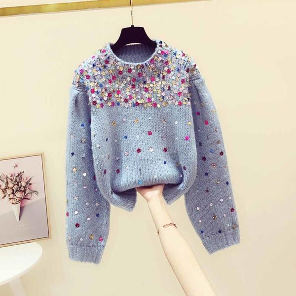 women's sweaters 2021 fashion knit women sweater sequins patchwork pullovers vintage casual, White;black
women's sweaters 2021 fashion knit women sweater sequins patchwork pullovers vintage casual, White;black