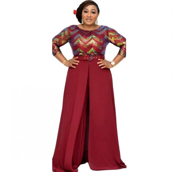 african jumpsuit women mesh and sequined splice full sleeve elegant high waist jumsuit office lady traditional clothing ethnic, Red
african jumpsuit women mesh and sequined splice full sleeve elegant high waist jumsuit office lady traditional clothing ethnic, Red