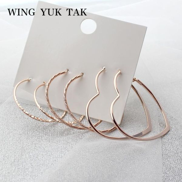 stud wing yuk tak 3 pairs/set gold color heart earrings s party jewelry fashion punk hollow metal women's set, Golden;silver
stud wing yuk tak 3 pairs/set gold color heart earrings s party jewelry fashion punk hollow metal women's set, Golden;silver