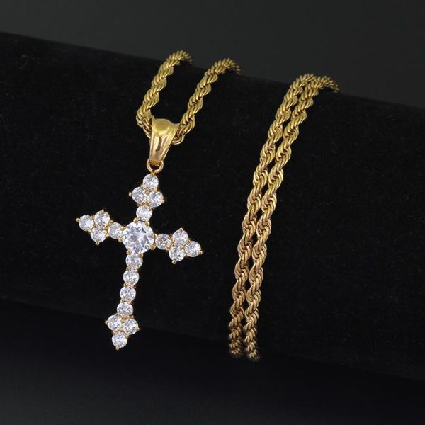 stainless steel chain cubic zircon cross pendant necklace christmas gift for lover shinny cz stone jewelry 2021 necklaces, Silver
stainless steel chain cubic zircon cross pendant necklace christmas gift for lover shinny cz stone jewelry 2021 necklaces, Silver