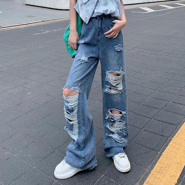women's jeans jmprs hole fashion women loose streetwear plus size straight high waist denim pants autumn ripped 90s female baggy jean, Blue
women's jeans jmprs hole fashion women loose streetwear plus size straight high waist denim pants autumn ripped 90s female baggy jean, Blue