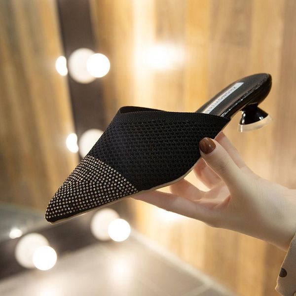 dress shoes women fashion heel women's knitting slippers summer high heels chaussure femme zapatos mujer, Black
dress shoes women fashion heel women's knitting slippers summer high heels chaussure femme zapatos mujer, Black