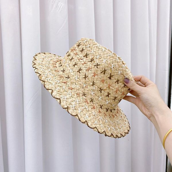 wide brim hats 202105-yz summer handmade raffia grass letter embroidery holiday fedoras cap men women leisure panama jazz hat, Blue;gray
wide brim hats 202105-yz summer handmade raffia grass letter embroidery holiday fedoras cap men women leisure panama jazz hat, Blue;gray