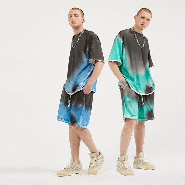men's tracksuits summer mens sell t-shirt and shorts suit tie dying oversized t shirts cotton bottom, Gray
men's tracksuits summer mens sell t-shirt and shorts suit tie dying oversized t shirts cotton bottom, Gray