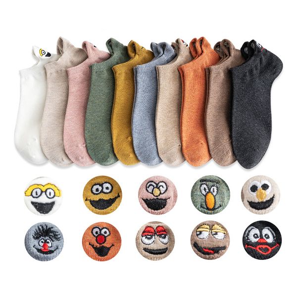 10 pairs spring womens ankle sos kawaii cartoon smile face embroidery summer funny expression cute cotton female short sos, Black;white
10 pairs spring womens ankle sos kawaii cartoon smile face embroidery summer funny expression cute cotton female short sos, Black;white