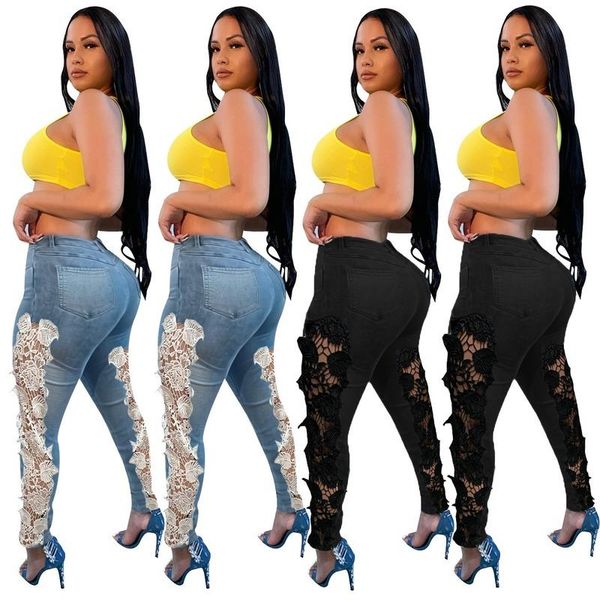 latest design lace splice women fashion clothing tight pencil pants jeans 2021 ladies denim women's & capris, Black;white
latest design lace splice women fashion clothing tight pencil pants jeans 2021 ladies denim women's & capris, Black;white