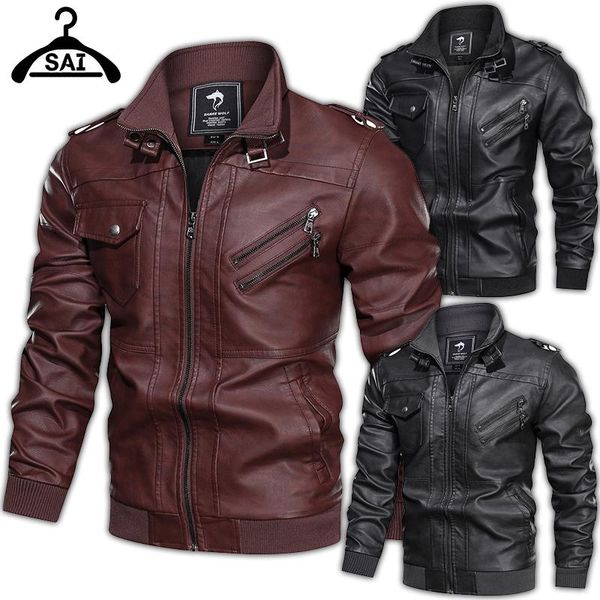 men's jackets 2021 winter fashion men latest long sleeve biker jacket pu leather solid color zipper turtleneck turn down collar motorbi, Black;brown
men's jackets 2021 winter fashion men latest long sleeve biker jacket pu leather solid color zipper turtleneck turn down collar motorbi, Black;brown