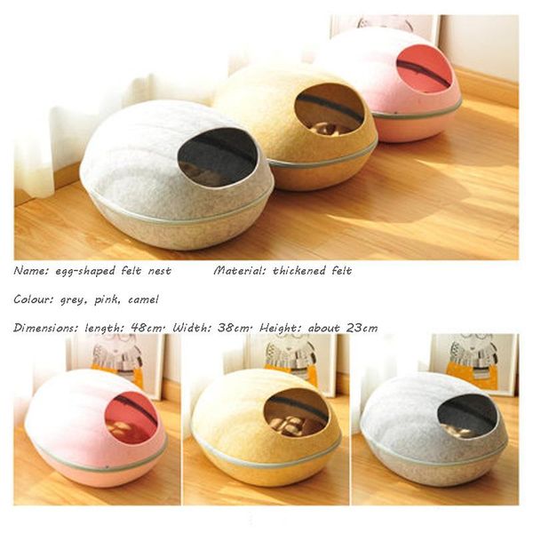 cat beds & furniture felt pet cave nest cats house basket removable funny round egg-type with cushion mat for small dogs puppy pets supplies
cat beds & furniture felt pet cave nest cats house basket removable funny round egg-type with cushion mat for small dogs puppy pets supplies