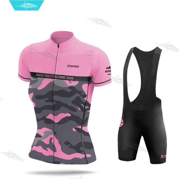 racing sets 2021 cycling short sleeve jersey set women clothing lady bib shorts kit road bike sportswear breathable bicycle uniform, Black;blue
racing sets 2021 cycling short sleeve jersey set women clothing lady bib shorts kit road bike sportswear breathable bicycle uniform, Black;blue