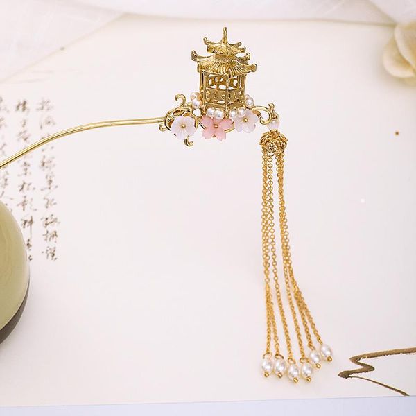 other forseven vintage chinese style hair sticks pavilion flowers shape tassels pin women girl retro jewelry headdress jl, Golden;white
other forseven vintage chinese style hair sticks pavilion flowers shape tassels pin women girl retro jewelry headdress jl, Golden;white