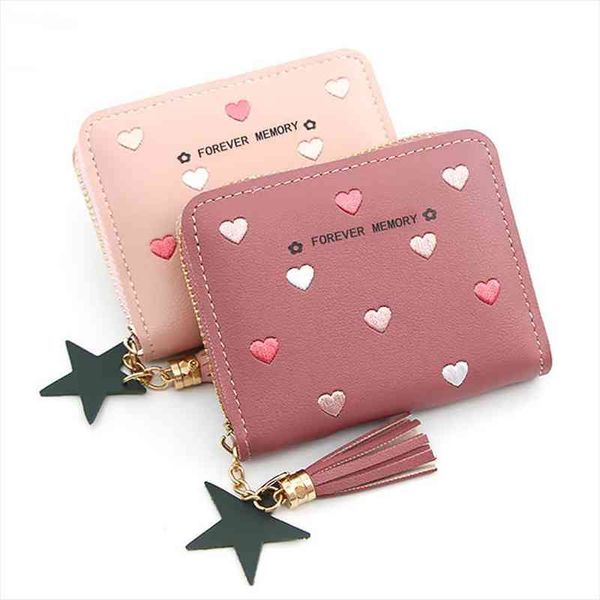 candy color heart print elegant women short zipper wallet cute coin purse card tassel star pendants womens mini, Red;black
candy color heart print elegant women short zipper wallet cute coin purse card tassel star pendants womens mini, Red;black