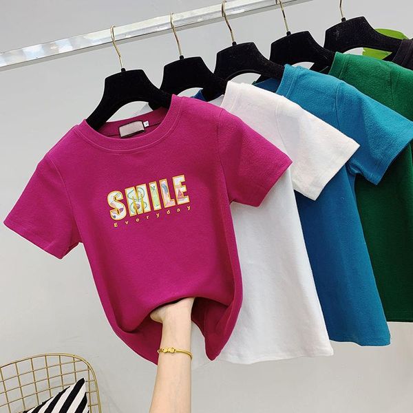 women's t-shirt summer salt series short sleeve female 2021 korean student print and slim fashion, White
women's t-shirt summer salt series short sleeve female 2021 korean student print and slim fashion, White