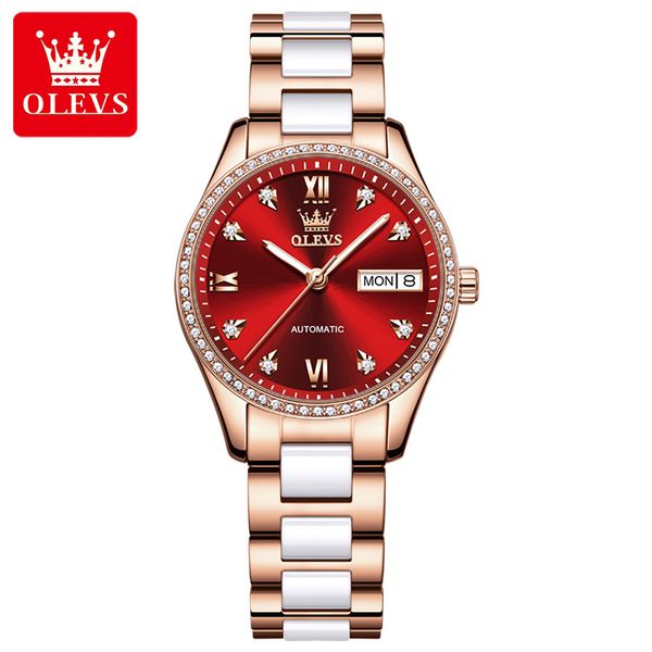 olevs mechanical women's lobby fashion ceramic luxury brand automatic waterproof designer montre femme set poison 6637, Slivery;brown
olevs mechanical women's lobby fashion ceramic luxury brand automatic waterproof designer montre femme set poison 6637, Slivery;brown