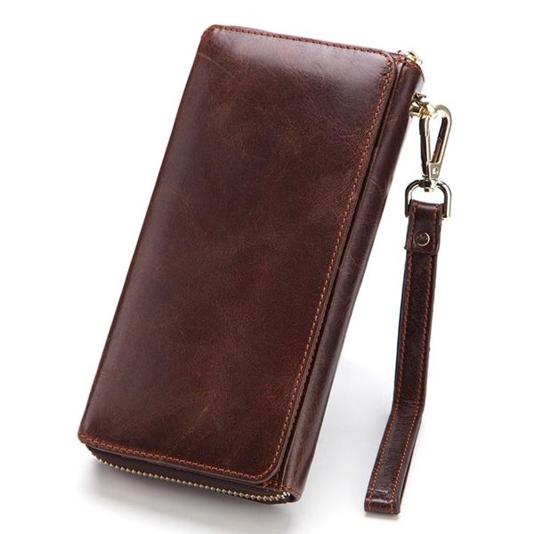wallets genuine leather men wallet luxury creative phone bag vintage style oil wax cowhide long zipper coin purse, Red;black
wallets genuine leather men wallet luxury creative phone bag vintage style oil wax cowhide long zipper coin purse, Red;black