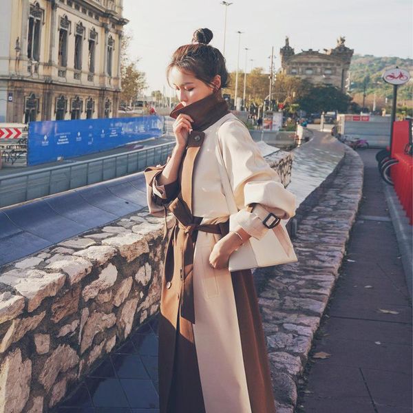 women's trench coats long coat women 2021 autumn windbreaker super fashion temperament high-end suit collar casacos feminina k1051, Tan;black
women's trench coats long coat women 2021 autumn windbreaker super fashion temperament high-end suit collar casacos feminina k1051, Tan;black