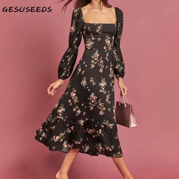 summer long sleeve dress women floral print dresses vintage square neck party boho black bohemian 2021 casual, Black;gray
summer long sleeve dress women floral print dresses vintage square neck party boho black bohemian 2021 casual, Black;gray