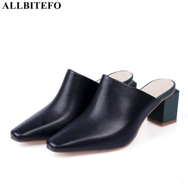 slippers allbitefo fashion brand high heels summer women genuine leather heel shoes flip flops, Black
slippers allbitefo fashion brand high heels summer women genuine leather heel shoes flip flops, Black