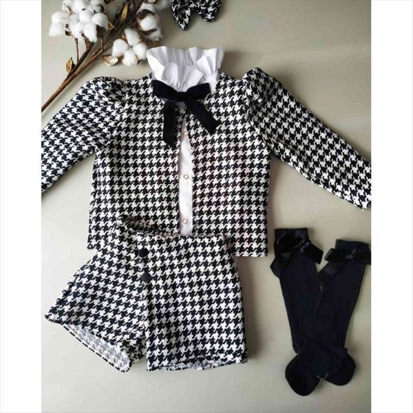 1 7y fashion kids girls autumn clothes sets 3pcs long sleeve plaid jacket single breasted solid shirts shorts, White
1 7y fashion kids girls autumn clothes sets 3pcs long sleeve plaid jacket single breasted solid shirts shorts, White