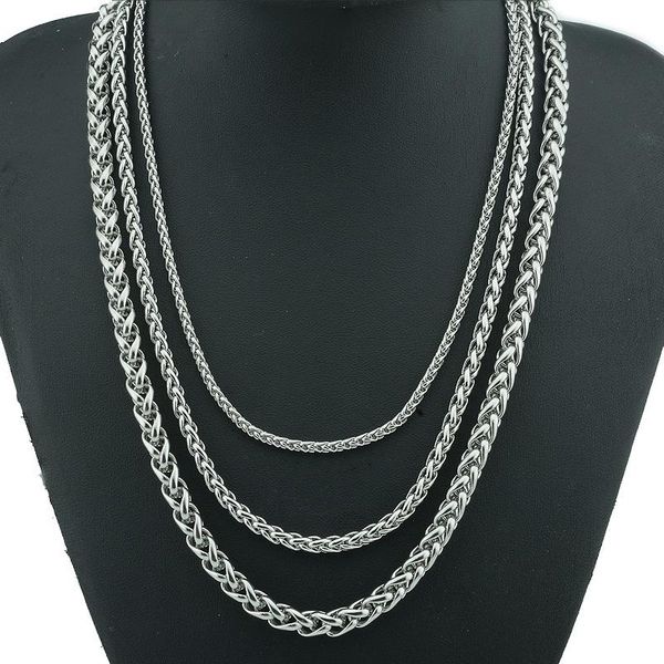 Fashion 3/5/7/ Men Women Stainless Steel Wheat Necklace Link Chain Chains, Silver
Fashion 3/5/7/ Men Women Stainless Steel Wheat Necklace Link Chain Chains, Silver