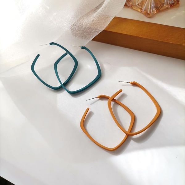 hoop & huggie korean temperament matte geometric square big earrings for women exaggeration statement 2021 trend fashion jewelry, Golden;silver
hoop & huggie korean temperament matte geometric square big earrings for women exaggeration statement 2021 trend fashion jewelry, Golden;silver