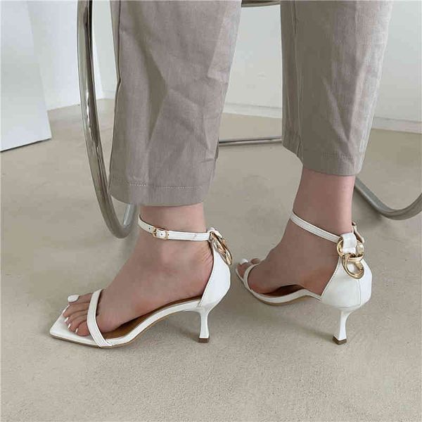 slippers arrivals square open toe women sandals metal chain ankle strap thin high heels party pumps shoes woman size 35-39 mcxw, Black
slippers arrivals square open toe women sandals metal chain ankle strap thin high heels party pumps shoes woman size 35-39 mcxw, Black