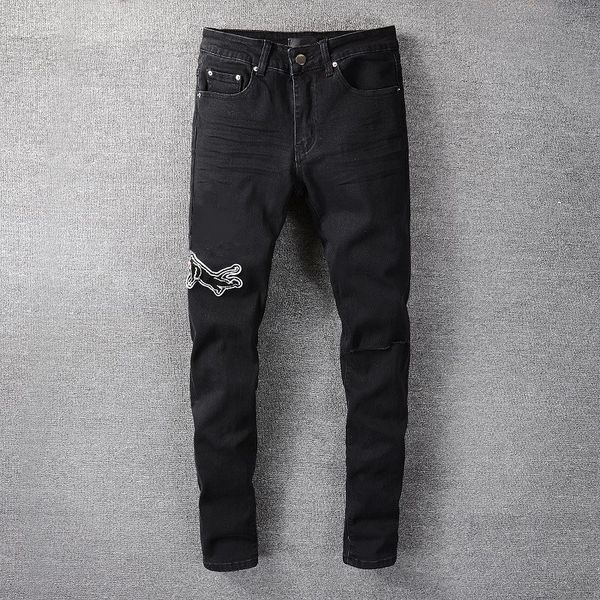 fashion high mens jeans arrival quality comfortable casual pattern pants straight simple hole long trousers zipper fly, Blue
fashion high mens jeans arrival quality comfortable casual pattern pants straight simple hole long trousers zipper fly, Blue