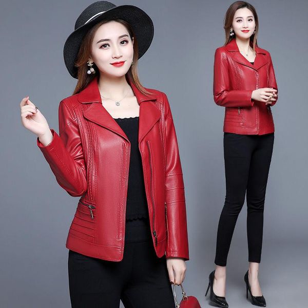 women's leather & faux 2021 women autumn winter jacket female zipper turn down collar outwear ladies long sleeve motorcycle slim coat x, Black
women's leather & faux 2021 women autumn winter jacket female zipper turn down collar outwear ladies long sleeve motorcycle slim coat x, Black