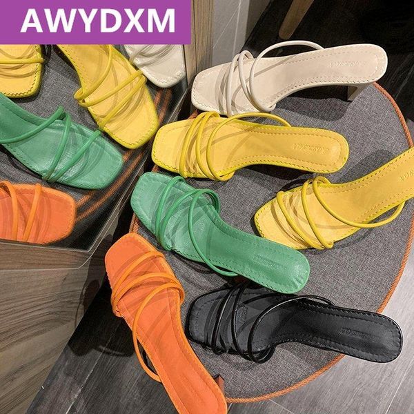 woman shoes high heels slippers women 2021 summer style drag sandals design open toed candy colored, Black
woman shoes high heels slippers women 2021 summer style drag sandals design open toed candy colored, Black