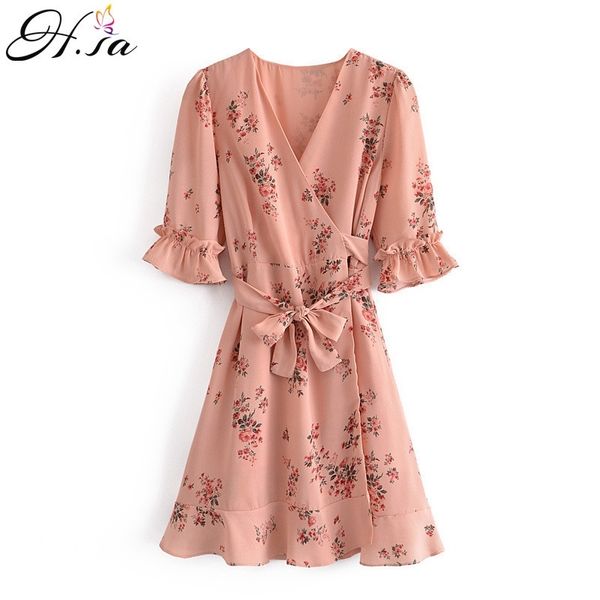 h.sa women summer v-neck sleeve ruffles casual short mini a-line boho beach loose dress pink sashes 210417, Black;gray
h.sa women summer v-neck sleeve ruffles casual short mini a-line boho beach loose dress pink sashes 210417, Black;gray