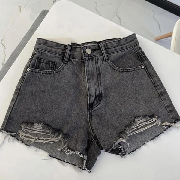 women's shorts streetwear fashion burr hole denim korean high waist wide leg short pants female summer 2021 clothing, White;black
women's shorts streetwear fashion burr hole denim korean high waist wide leg short pants female summer 2021 clothing, White;black