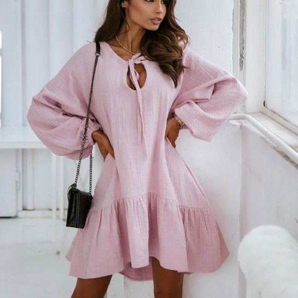 casual dresses women ruffles chiffon dress 2021 auntumn summer mini flowy loose beach boho long sleeve o-neck sundress vestidos, Black;gray
casual dresses women ruffles chiffon dress 2021 auntumn summer mini flowy loose beach boho long sleeve o-neck sundress vestidos, Black;gray