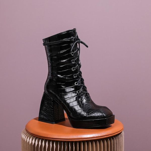 boots us4-11 womens pointy toe crocodile pattern platform ankle motorcycle block chunky high heel shoes plus size punk black
boots us4-11 womens pointy toe crocodile pattern platform ankle motorcycle block chunky high heel shoes plus size punk black