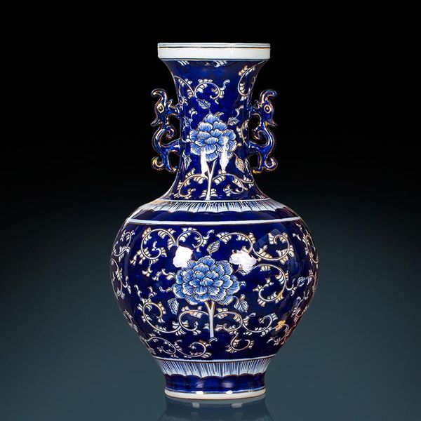 vases jingdezhen ceramic vase antique gold painting decoration hand-painted blue and white porcelain living room
vases jingdezhen ceramic vase antique gold painting decoration hand-painted blue and white porcelain living room