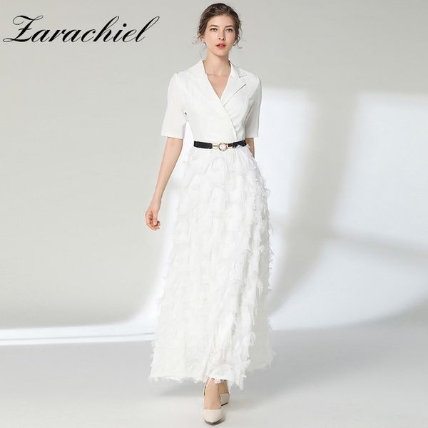 spring summer patchwork tassels feather maxi women's short sleeve notched collar blazar party long dress with belt 210416, Black;gray
spring summer patchwork tassels feather maxi women's short sleeve notched collar blazar party long dress with belt 210416, Black;gray