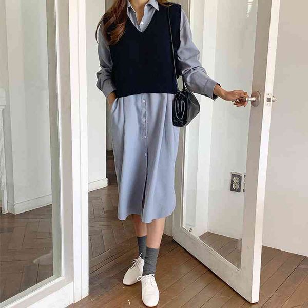 spring 2 piece suit sleeveless sweater vest women dresses female girls dress shirt suits robe femme vestido sell separately 210417, White
spring 2 piece suit sleeveless sweater vest women dresses female girls dress shirt suits robe femme vestido sell separately 210417, White