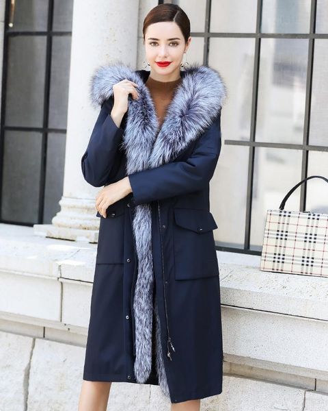 women's fur & faux real coat female natural liner parka 2021 winter jacket women raccoon and collar long coats my, Black
women's fur & faux real coat female natural liner parka 2021 winter jacket women raccoon and collar long coats my, Black